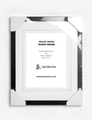 A4 Wooden picture frames image in black