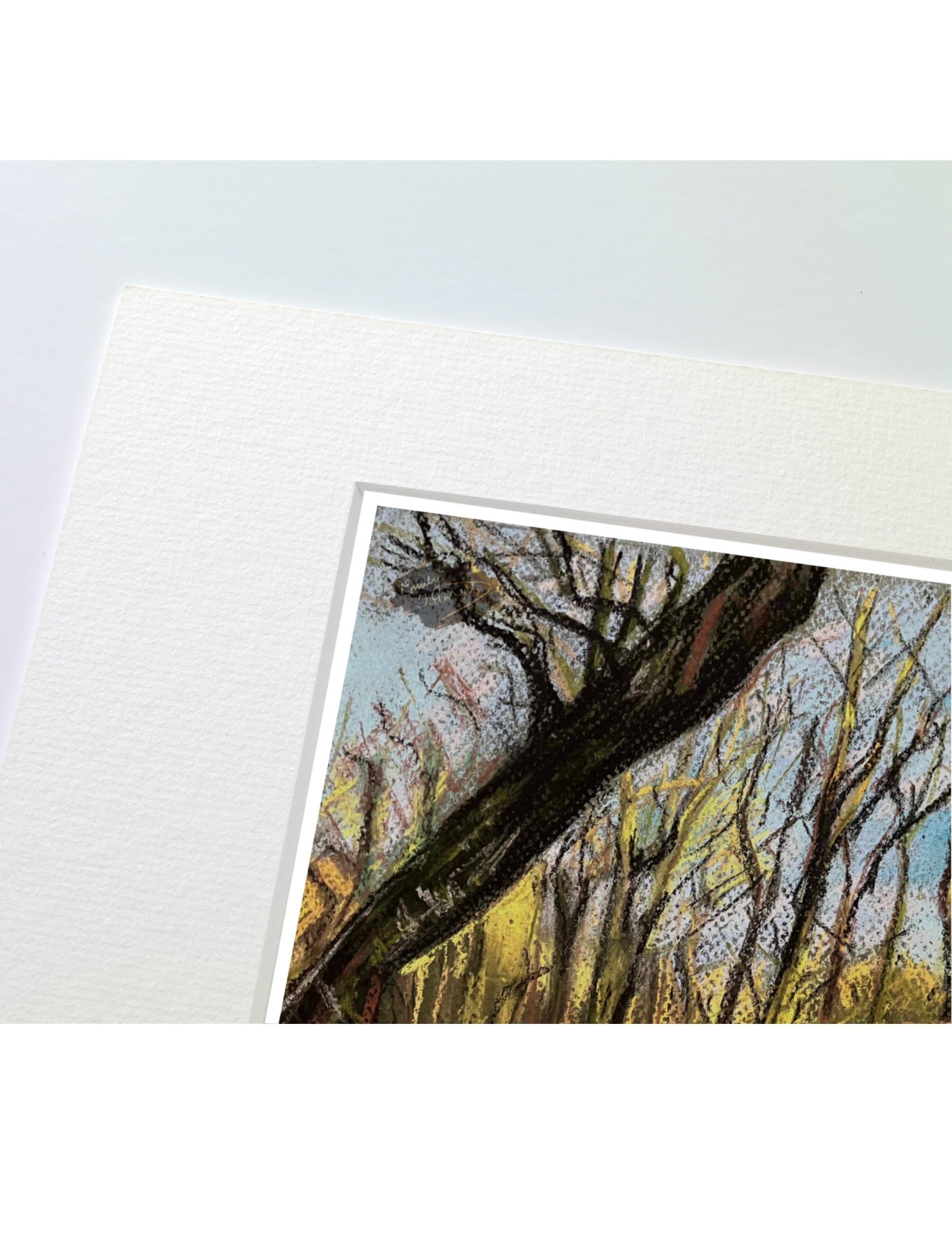 Winter Woodland Art Print Mounted