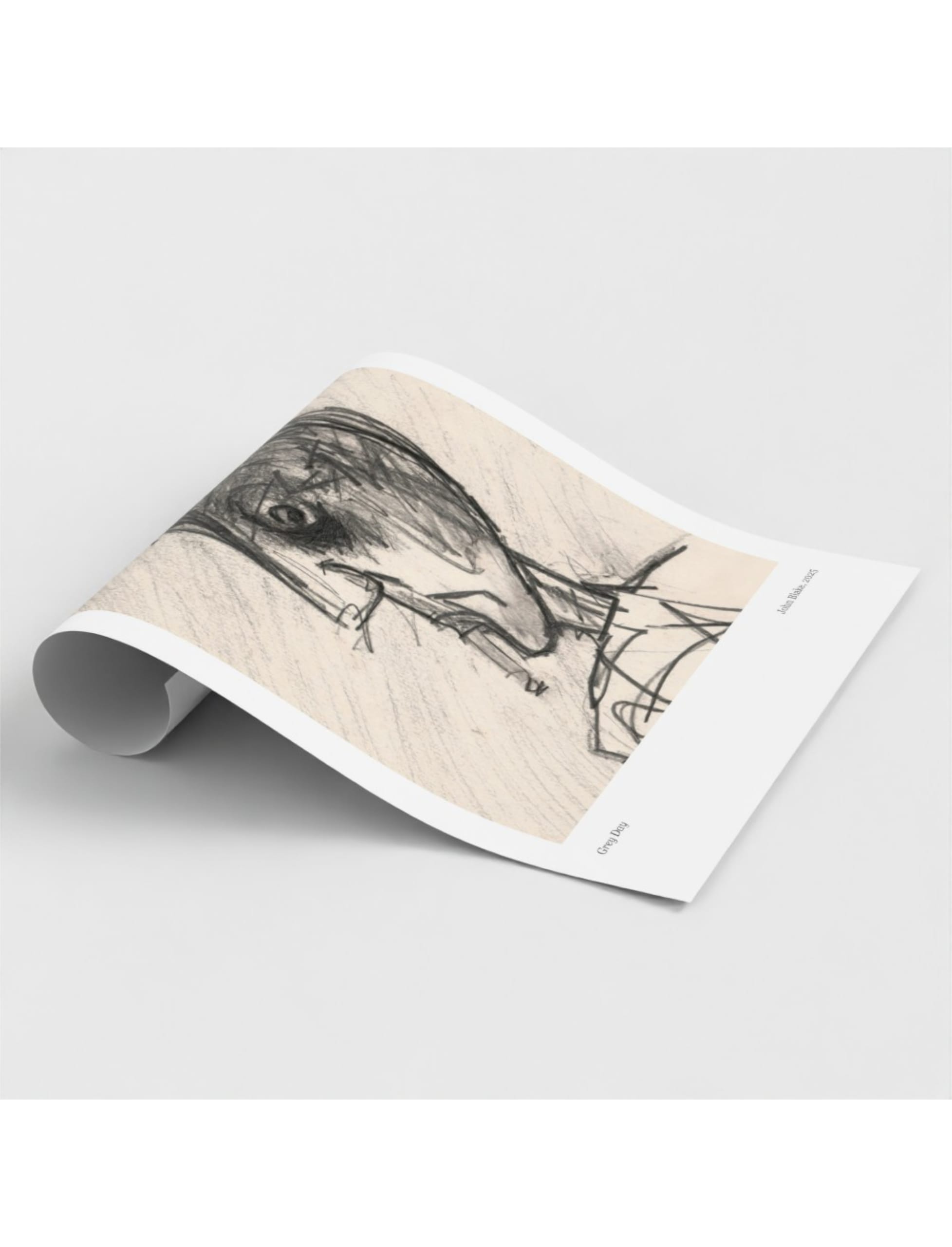 Grey Day Art Print A4