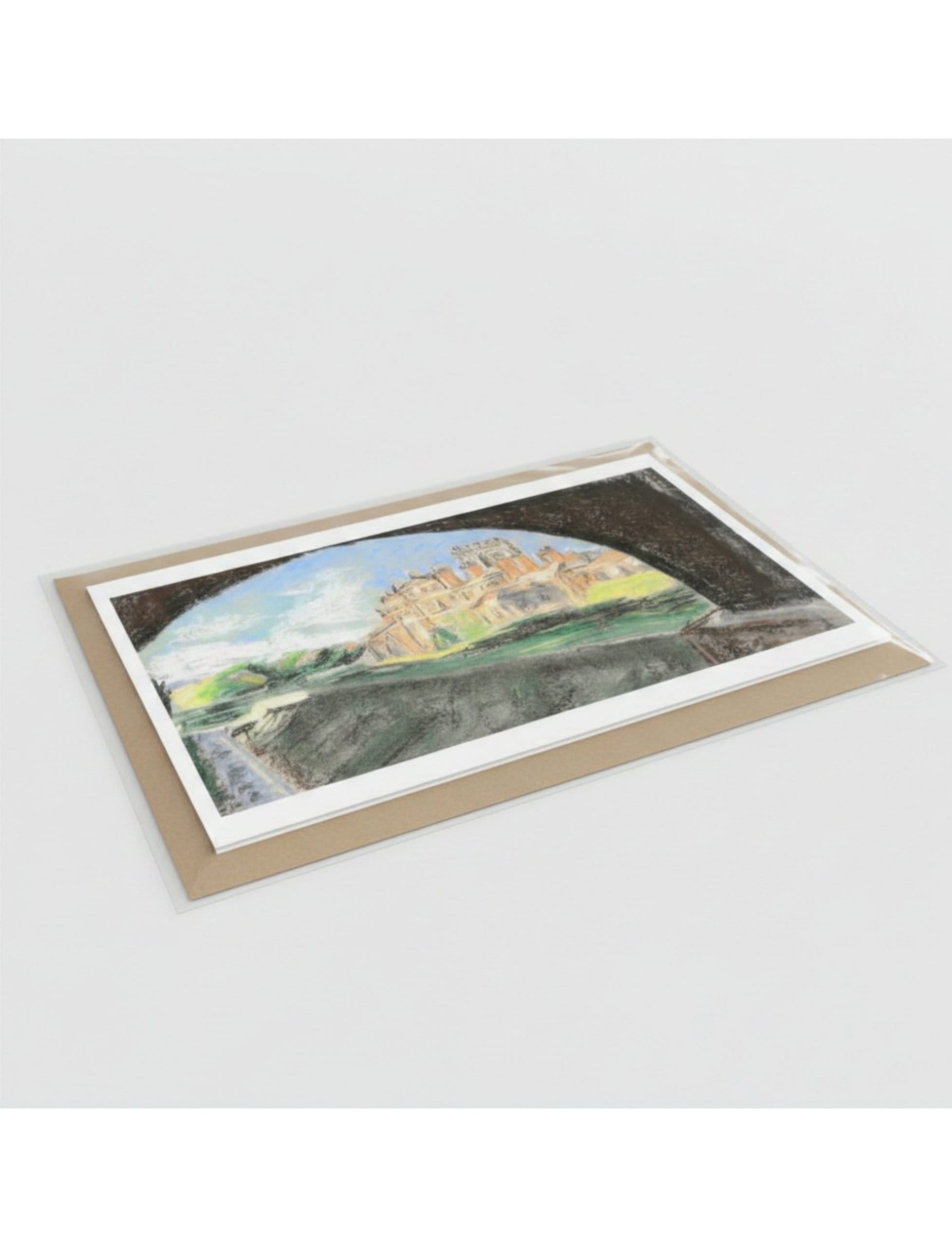 Biddulph Grange Garden Greetings Card a pastel drawing by Emily Tellwright