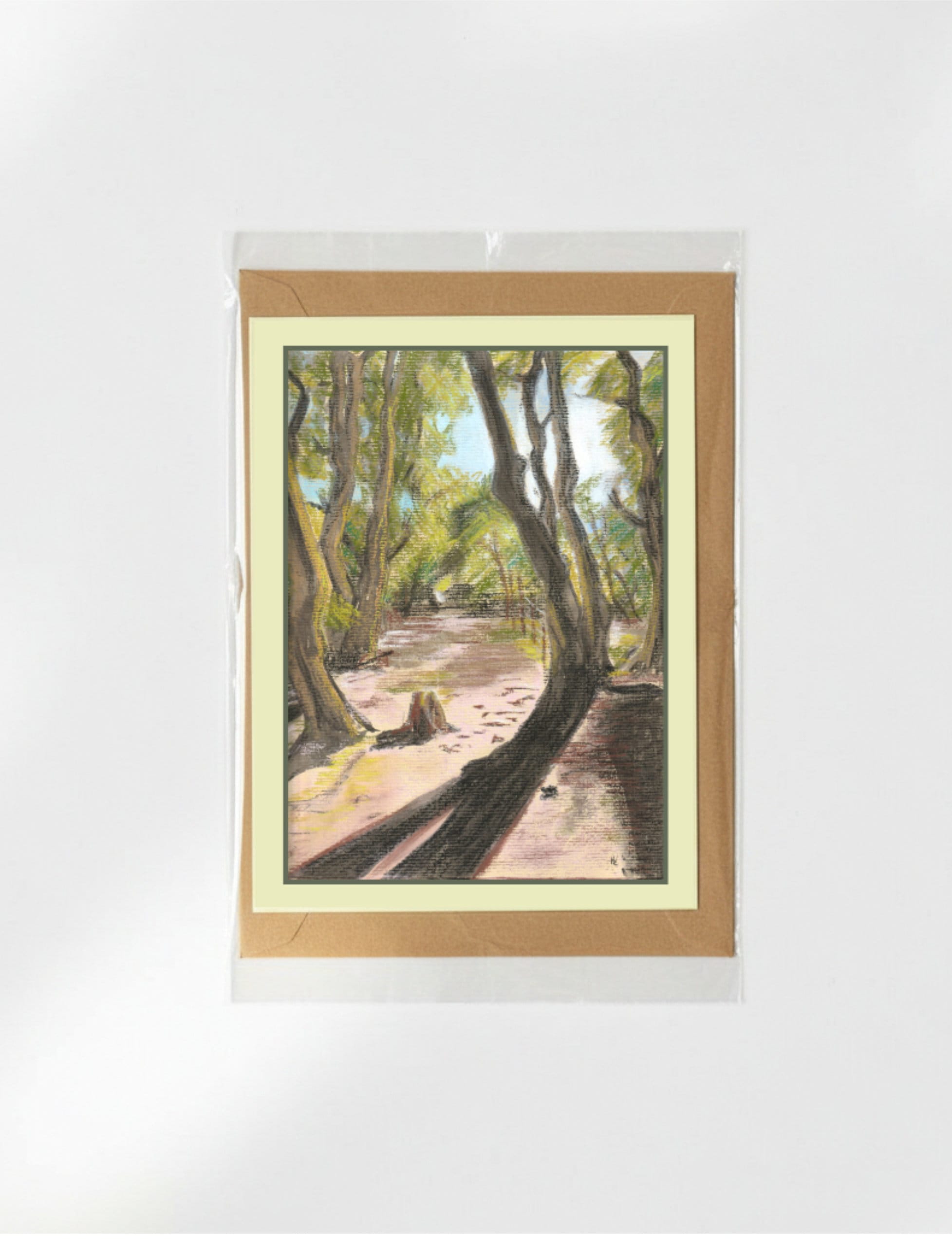 Path After Lines greetings Card