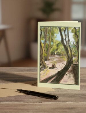 Path After Lines greetings Card