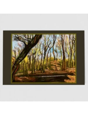 Winter woodland greetings card