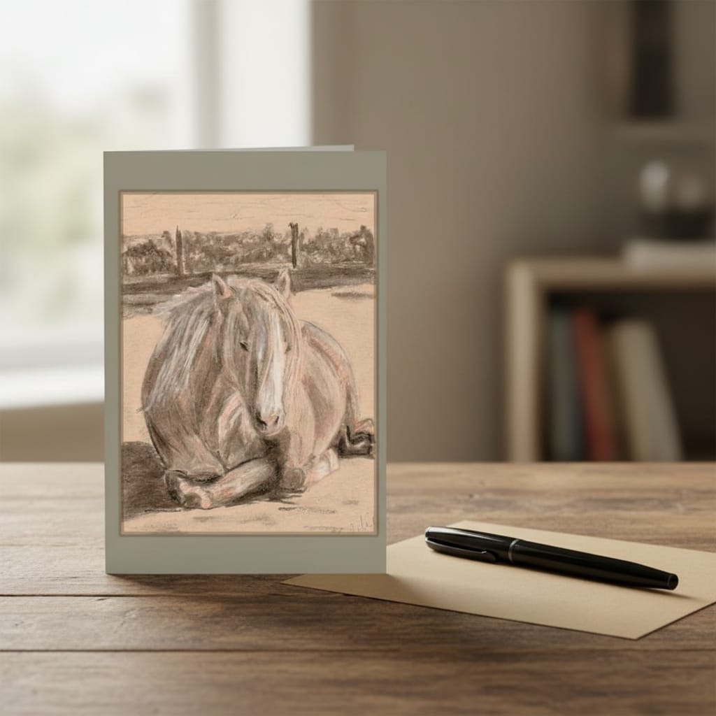 Goldie the Palomino greetings card