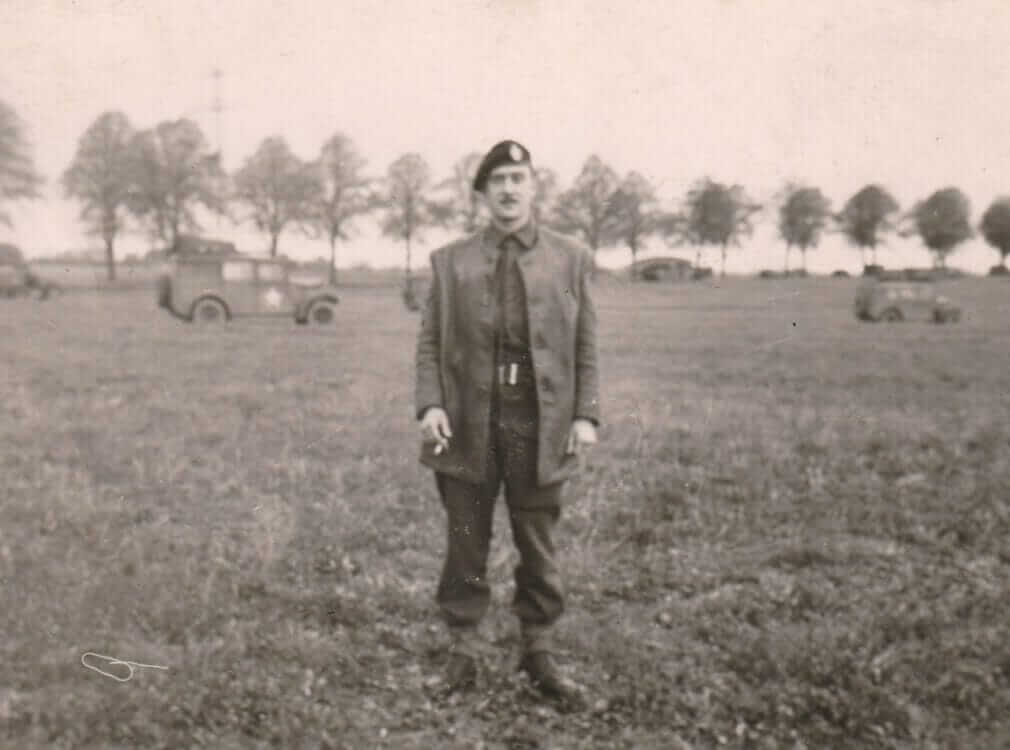 A photograph of Arthur Robinson, Sergeant in the British Army in Germany, April 1945