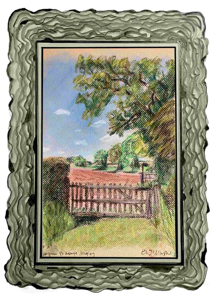 the featured imaged for How to Buy Castle Sefton Press Art: a drawing of a framed pastel painting