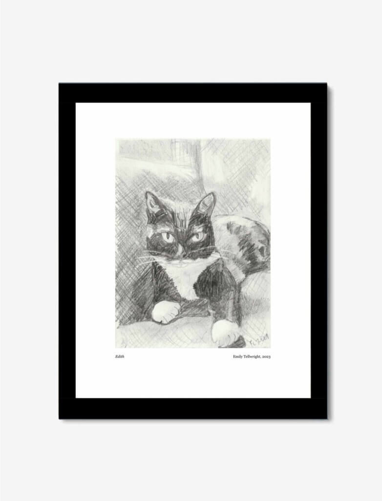 Edith framed art print