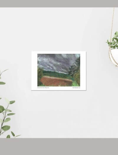 Pastel drawing of a summer storm near Witley Court by Emily Tellwright