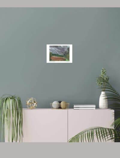 Pastel drawing of a summer storm near Witley Court by Emily Tellwright