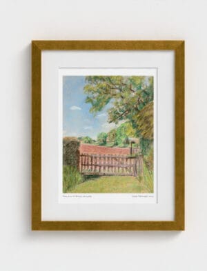 the view from St Mary's Kempley Framed Art Print