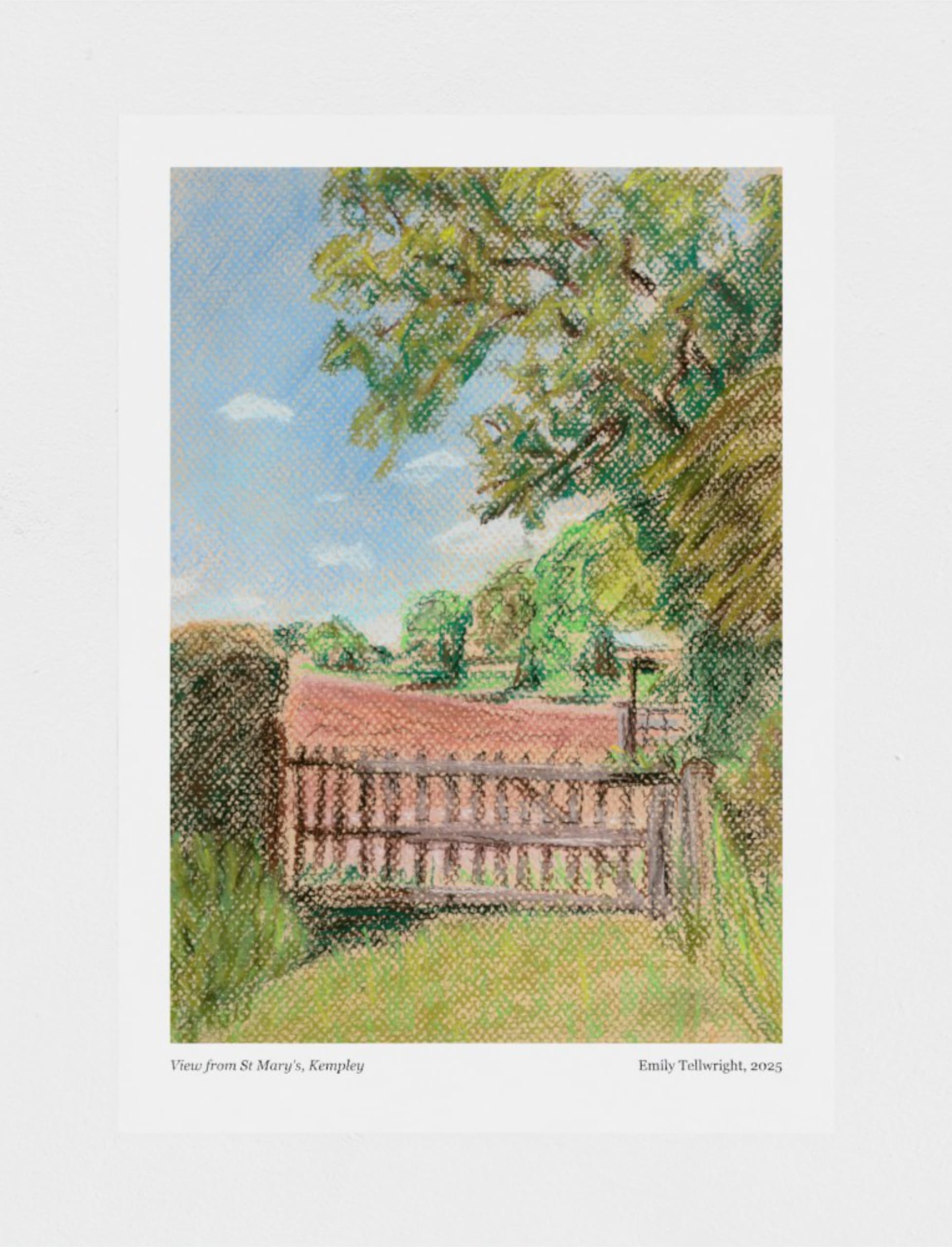 The view from St Mary's Kempley Art Print