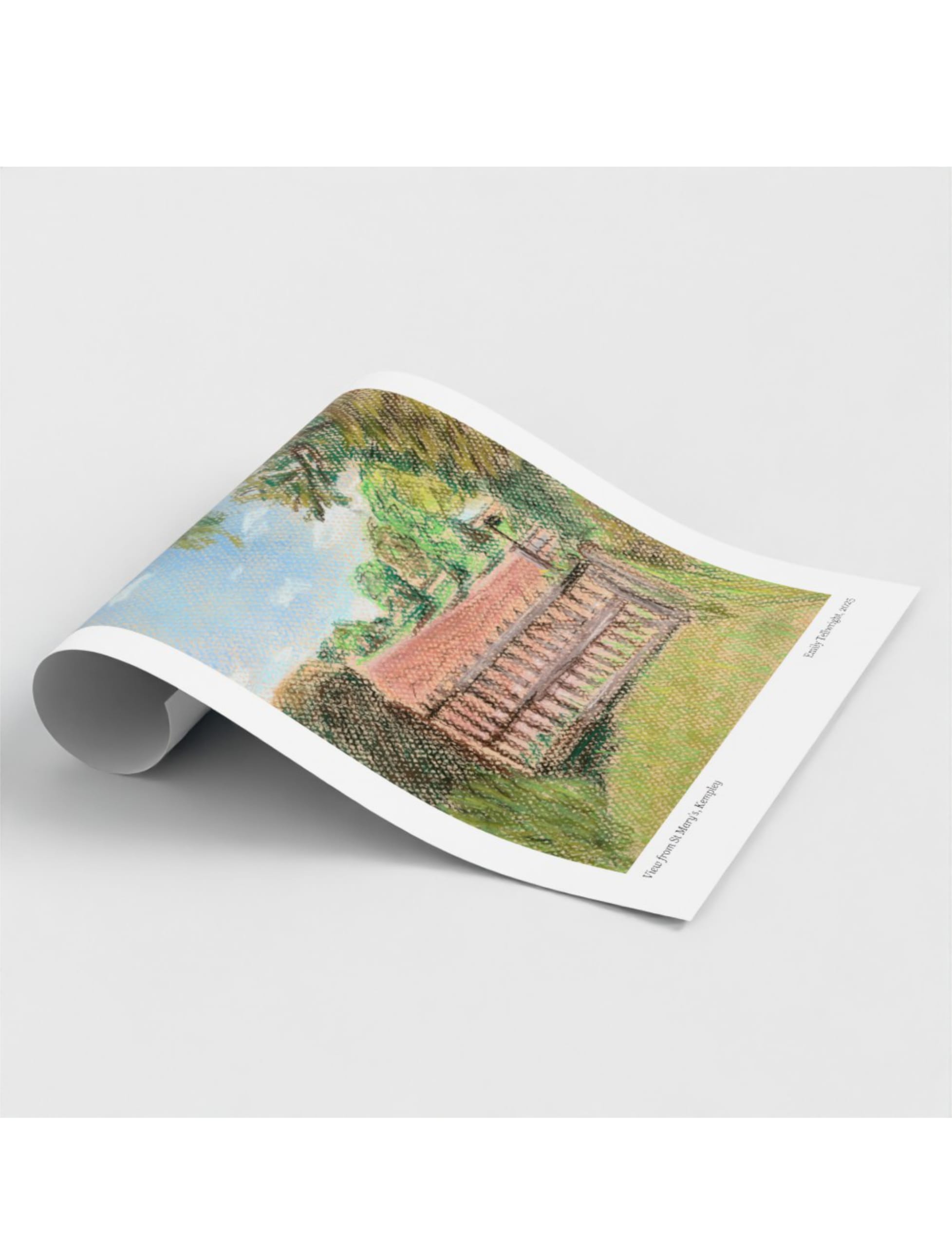 The view from St Mary's Kempley Art Print