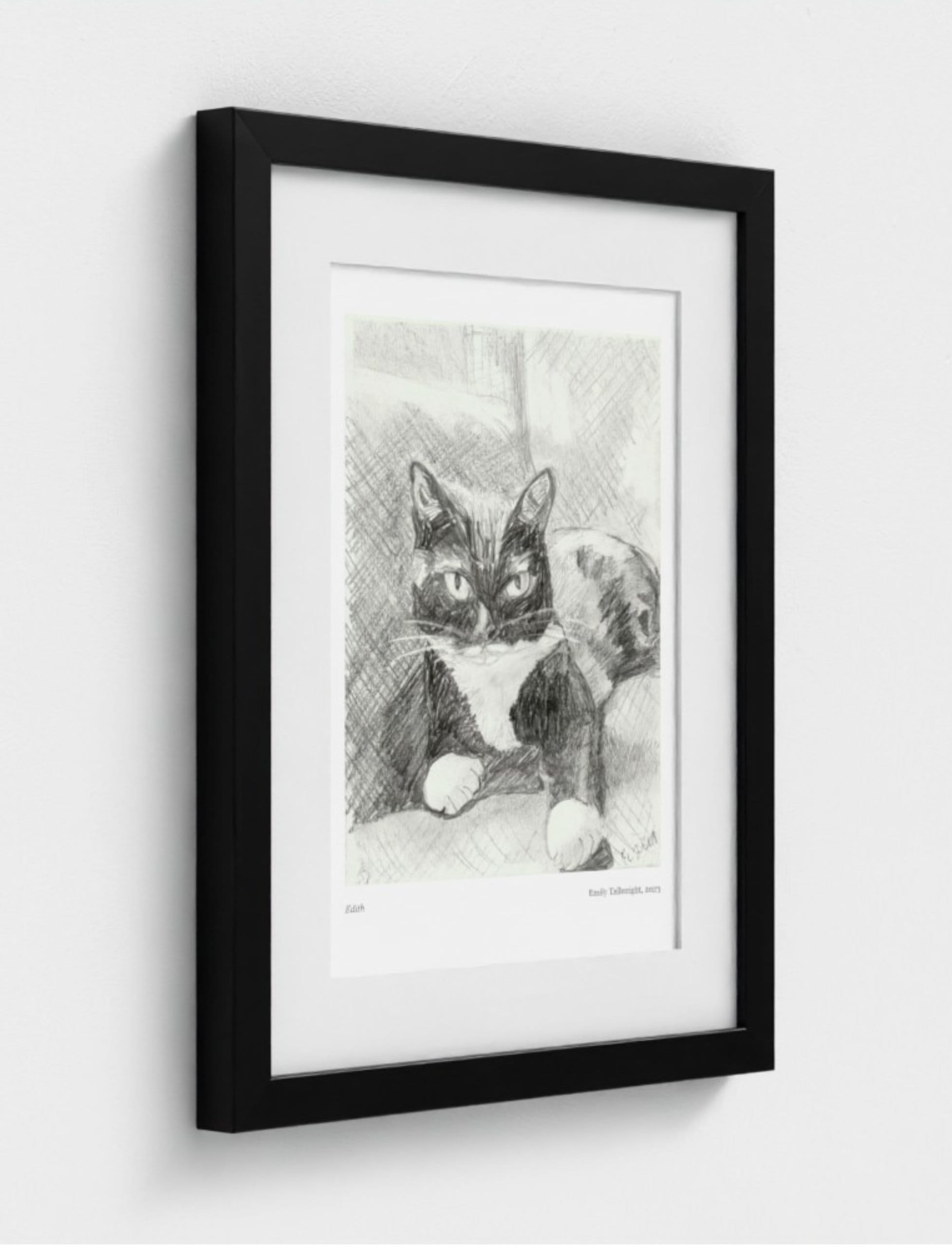 Edith the Cat Framed Art Print