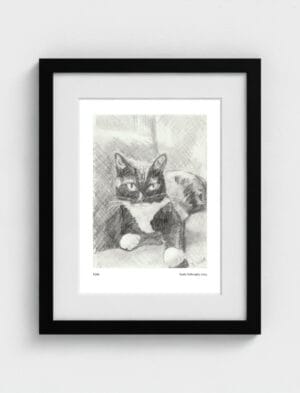Edith the Cat Framed Art Print