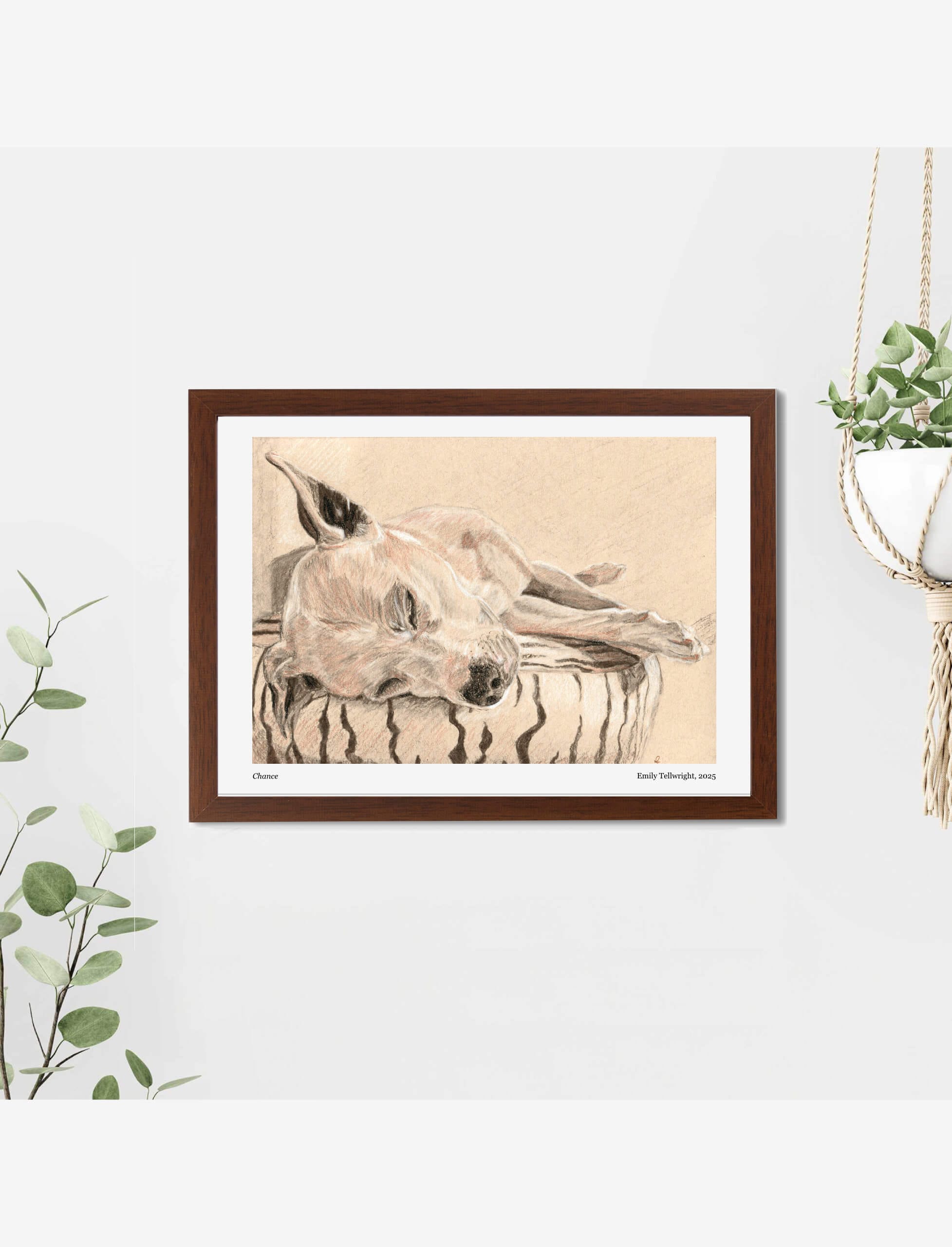Chance framed art print by emily tellwright