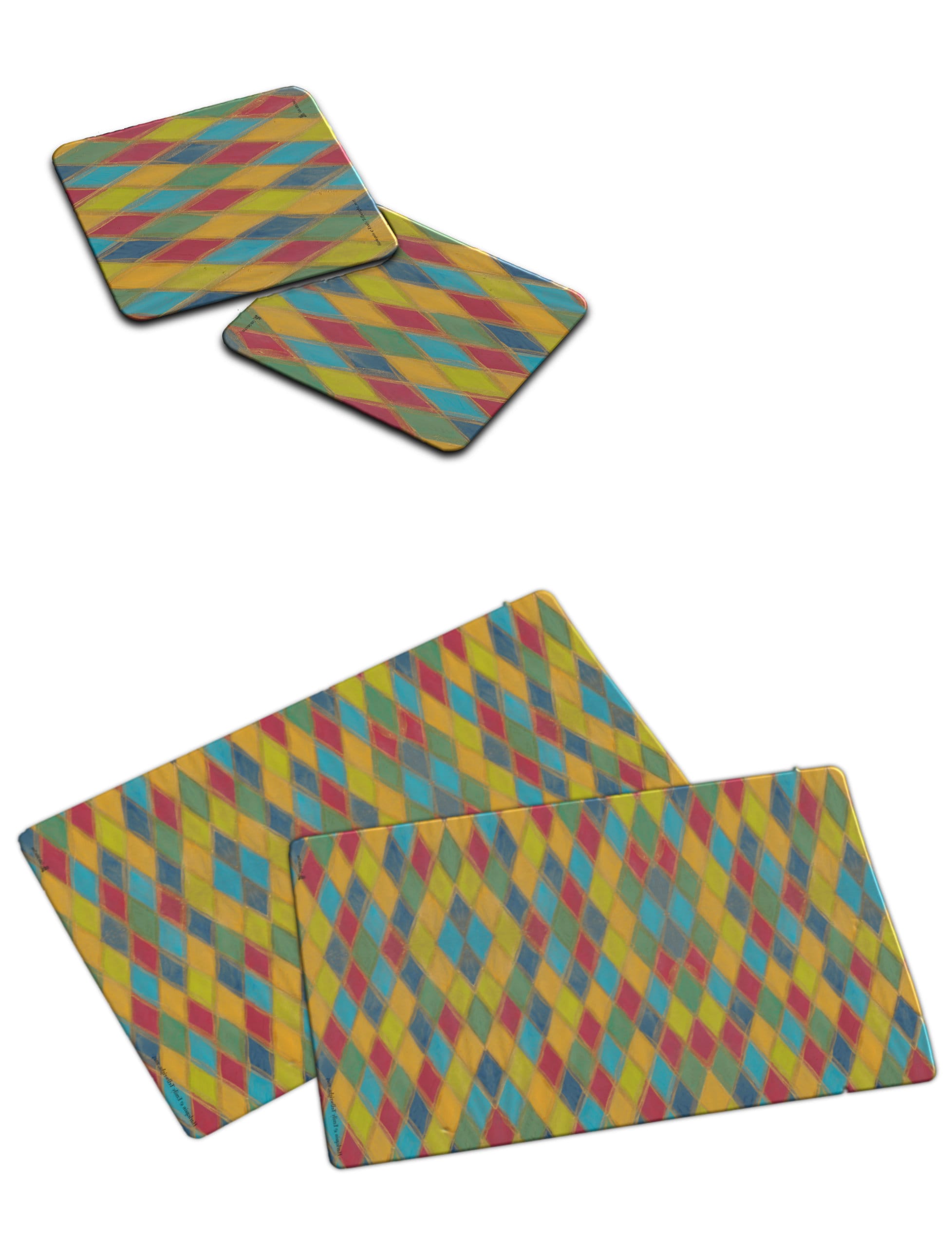 Bundle of two coasters and two placemats