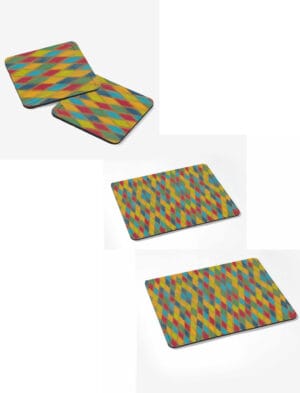 Two-pack coaster and placemat bundle