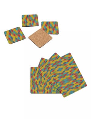 Four-pack coaster and placemat bundle