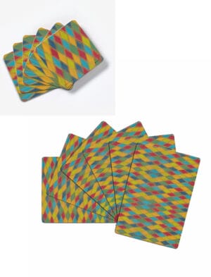 six-pack coaster and placemat bundle