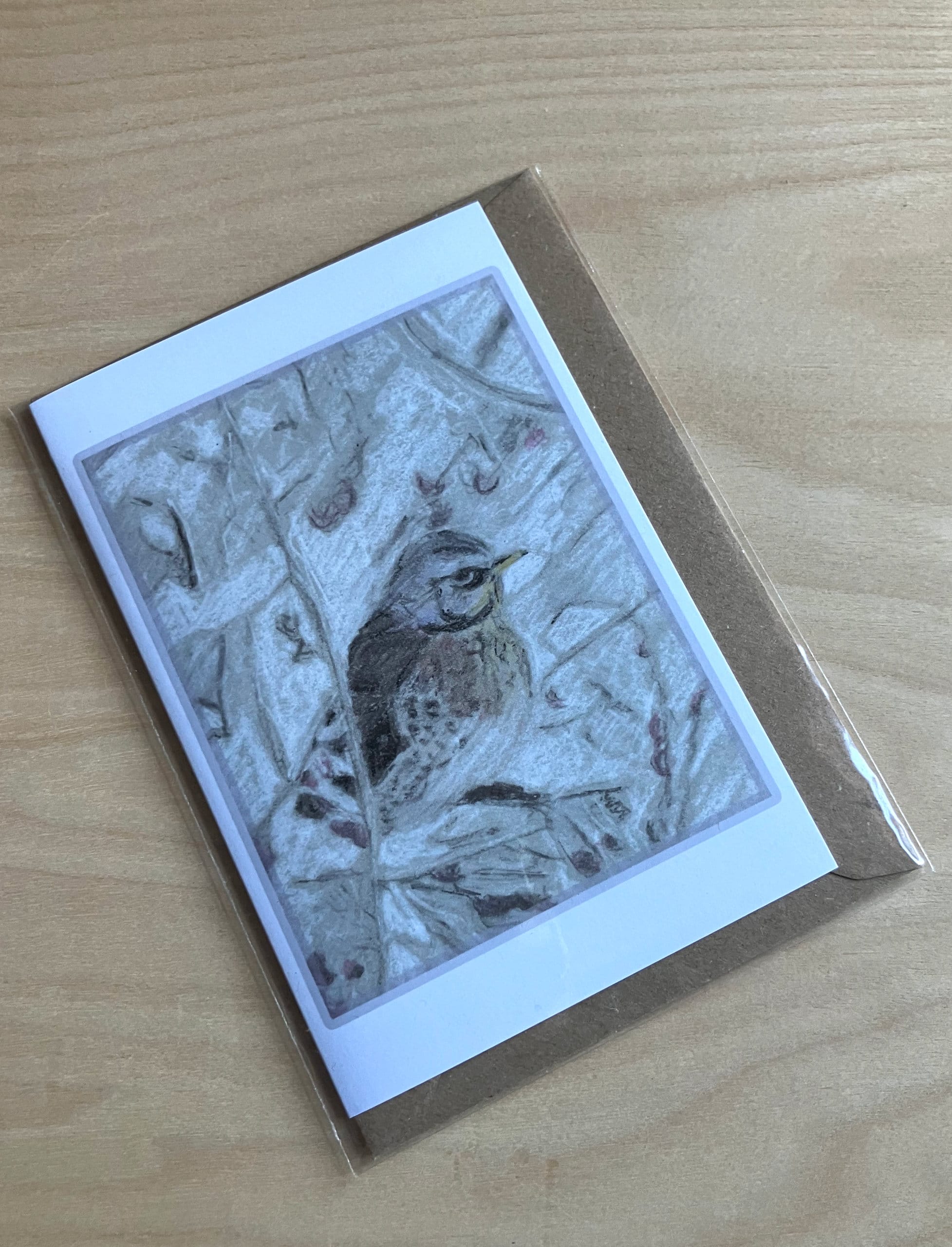 Winter bird christmas card