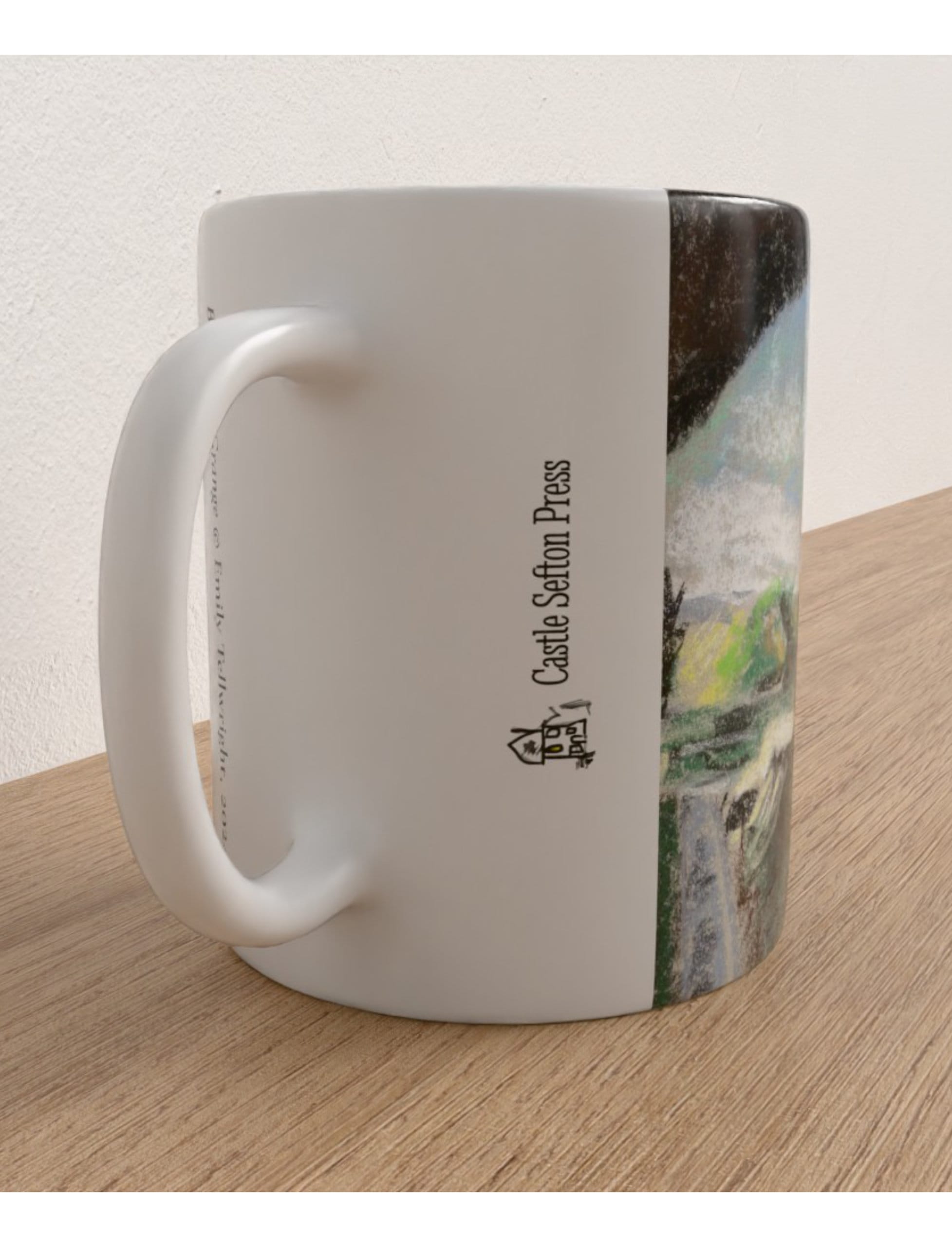 Biddulph Grange Mug showing a pastel drawing by Emily Tellwright