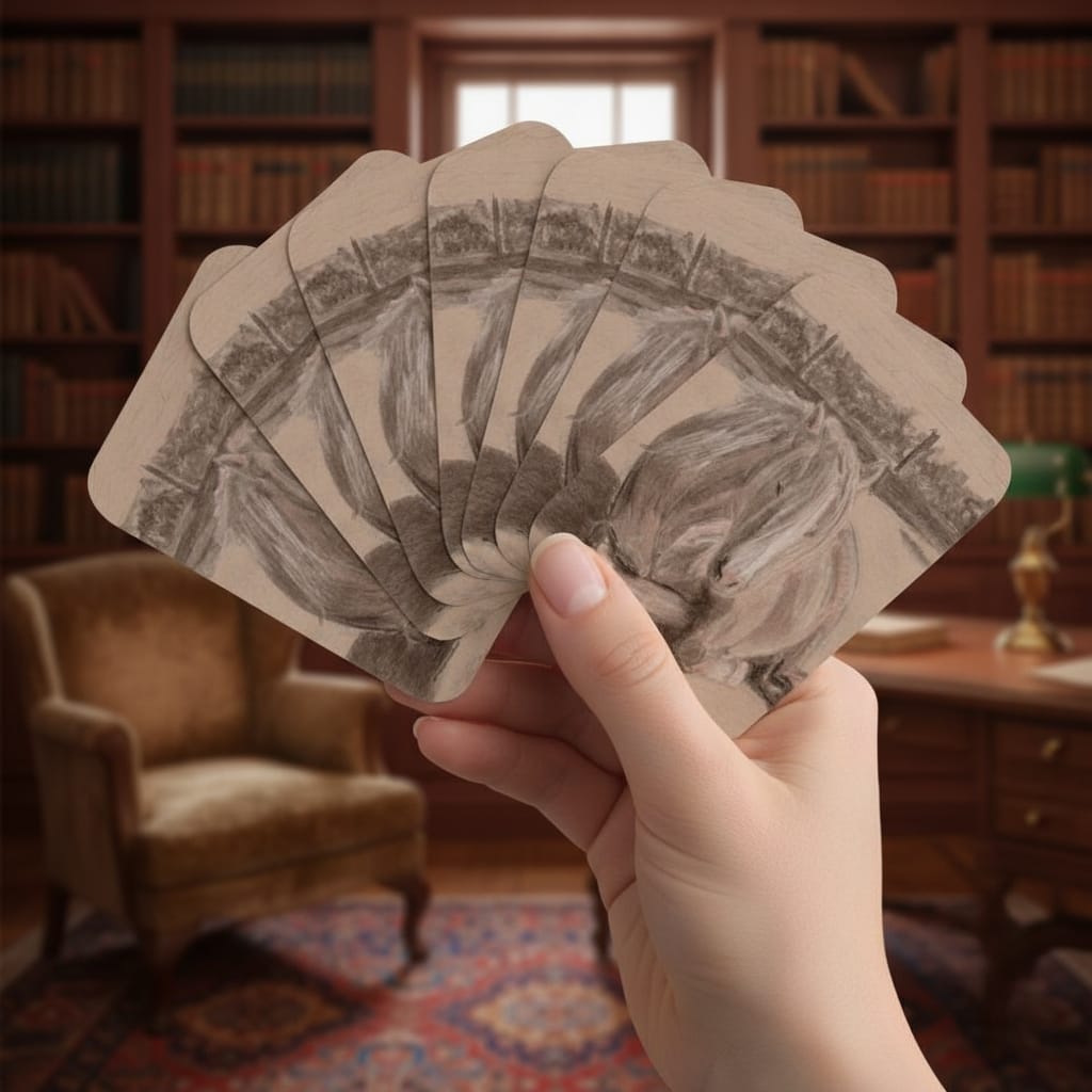 Goldie the Palomino Playing Cards fanned out in the hand
