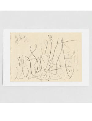 Fruhling greetings card showing a pencil drawing by john blake