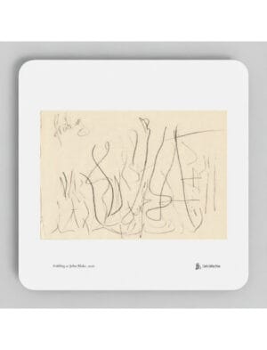 Frühling Coaster showing a pencil drawing by John Blake